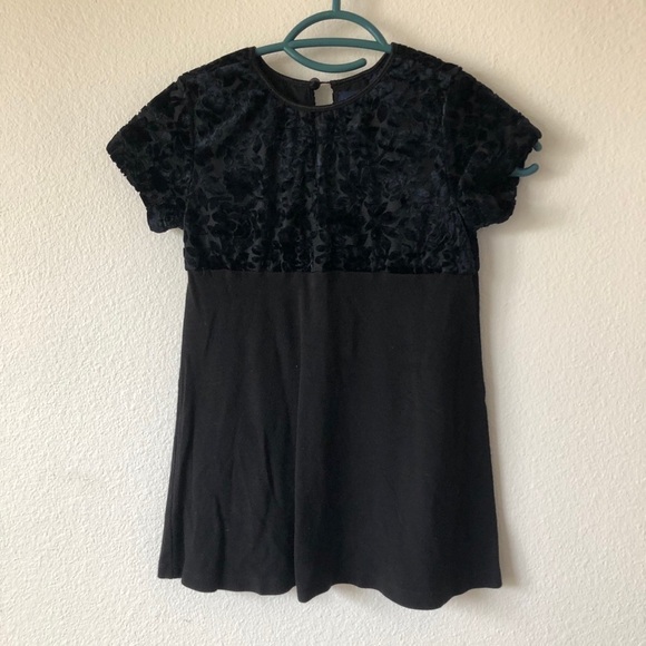 Vintage Gap Velvet Floral Burnout Dress Kids - Picture 1 of 4